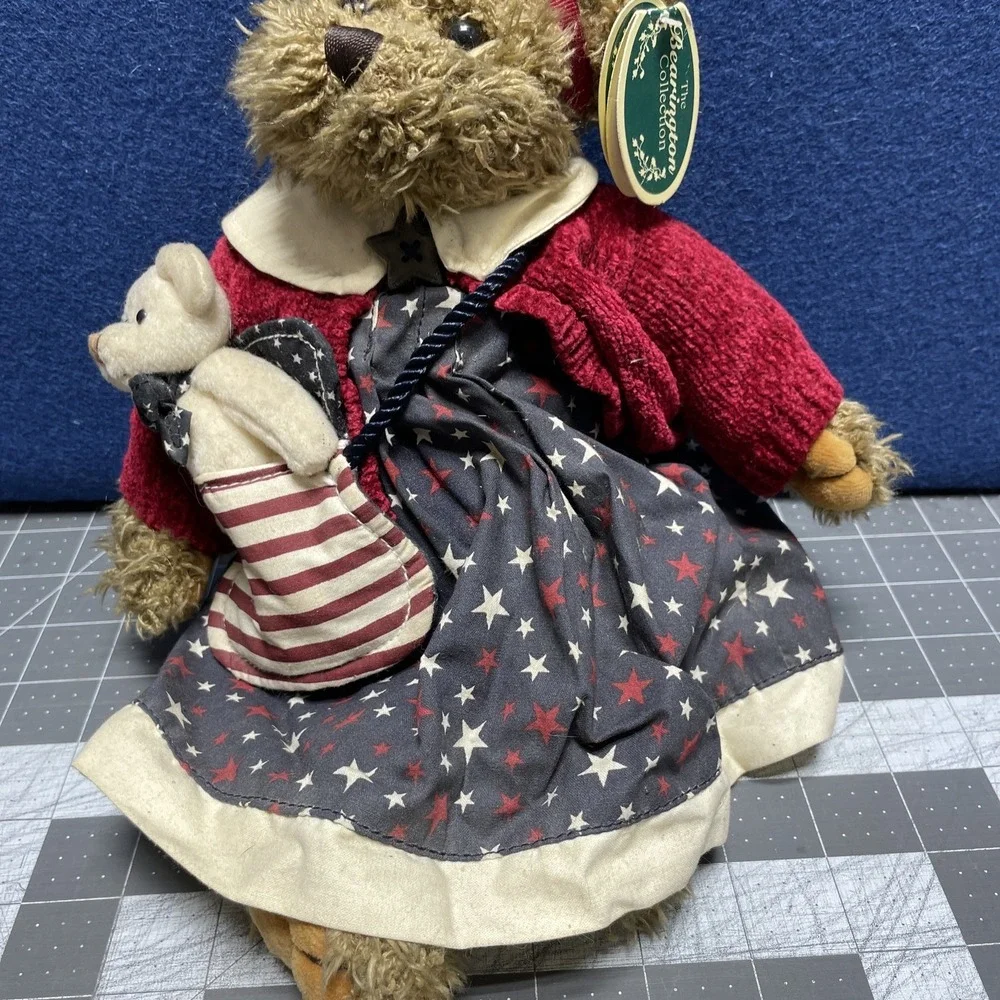 Bearington Collection‎ Betsy & Ross 12″ Plush Bear W/Baby Ross Plush Americana
